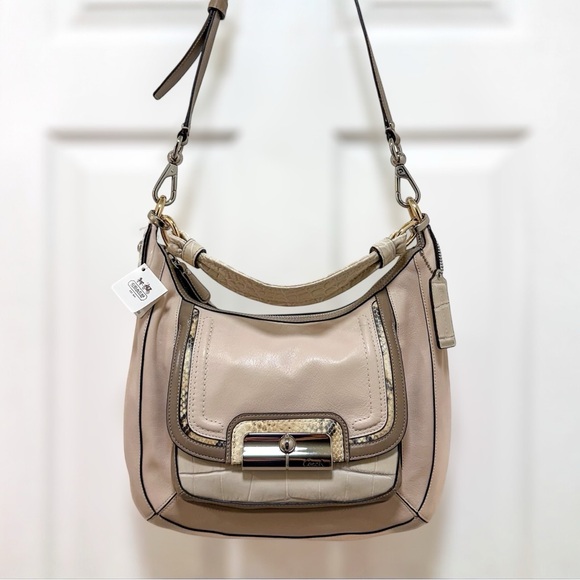 Coach Kristin Spectator Hobo Multi Color Multi Leather Texture Shoulder Bag NWT - Picture 15 of 15